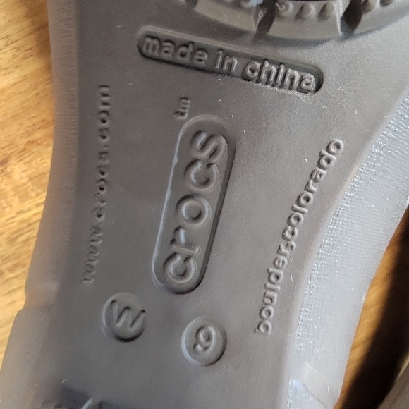 Crocs Brown Ballet Flats with Patent toe cap Size 9 - Picture 14 of 15